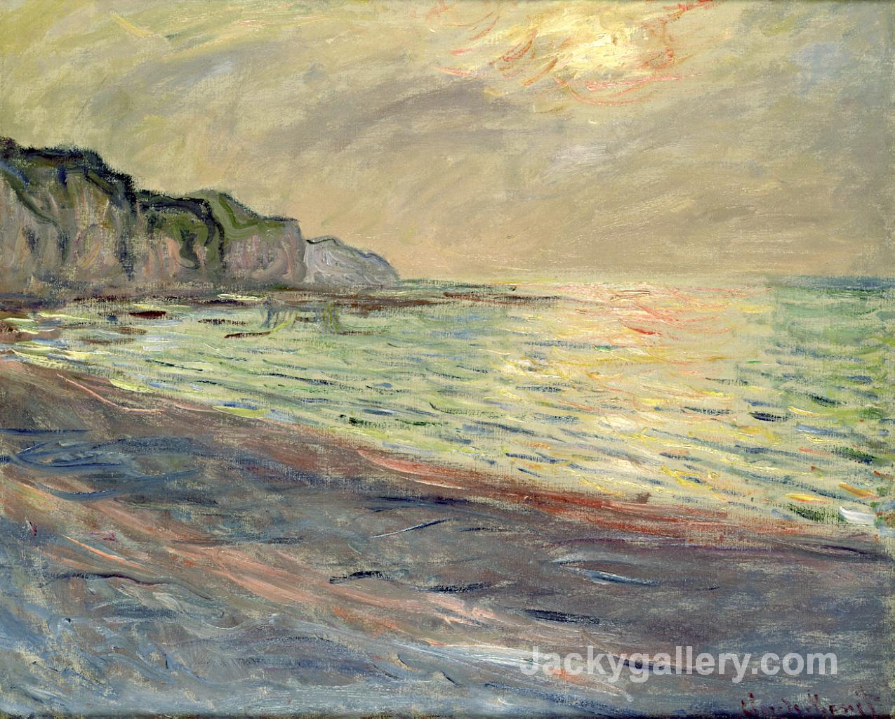 Pourville, Sunset by Claude Monet paintings reproduction - Click Image to Close
